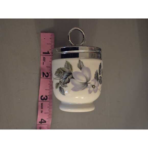 Vintage Royal Worcester Set Of 3 Egg Coddlers Birds Butterflies - Picture 9 of 9